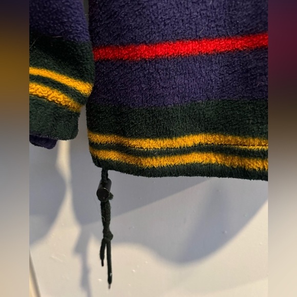 Vintage Christopher Rand fleece pull over striped 1/4 zip cozy warm retro USXL - Picture 5 of 5